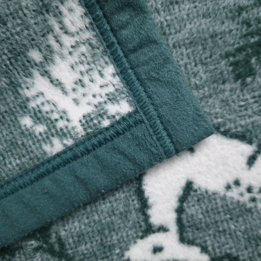 CHAPPYWRAP X The Foggy Dog Green Reindeer Pet Blanket Throw Cotton Poland